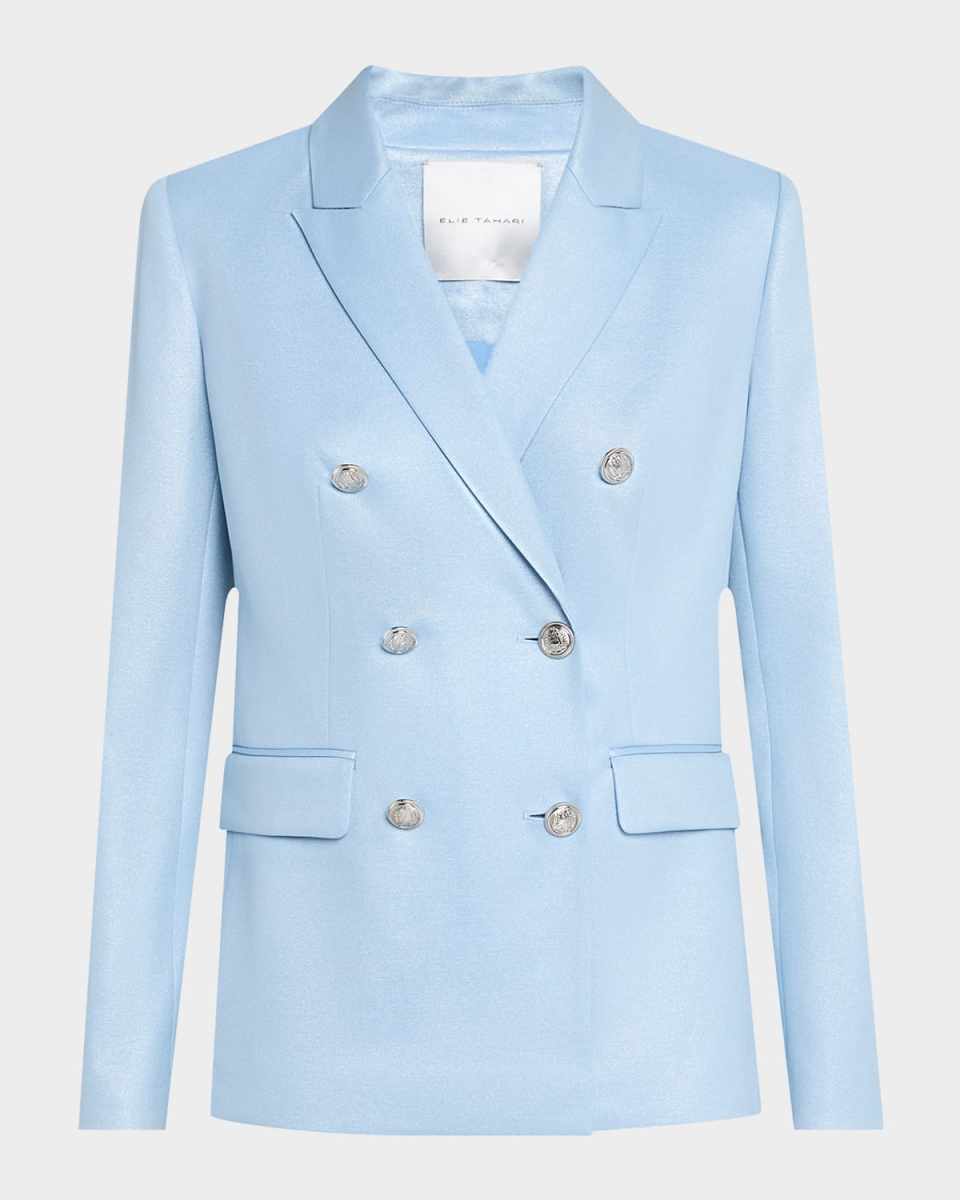 The Mabel Double-Breasted Metallic Blazer